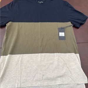 Five Four Colorblock Navy, Olive, and Gray Tee